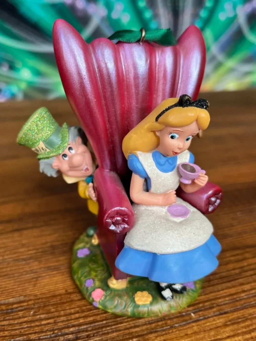 Disney 2010 Alice In Wonderland Tea Party Rare Mad Hatter Xmas Ornament